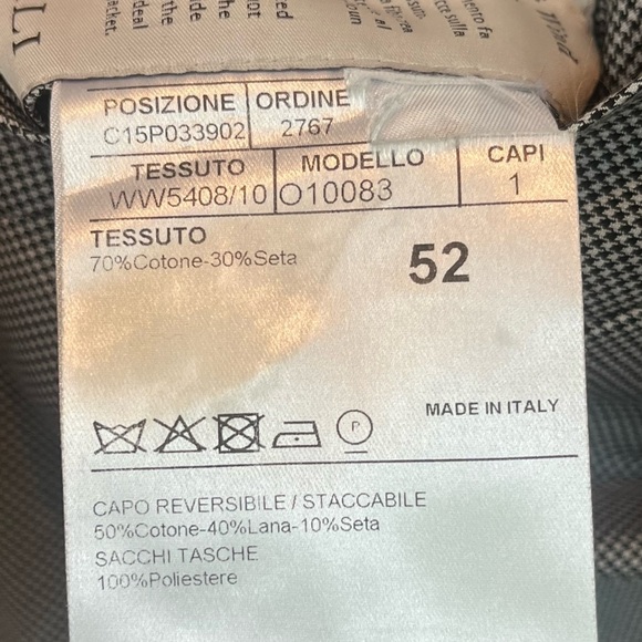 Canali Rain & Wind Tech Coat Loro Piana Sports Fabric Size 52 Reversible Silk - Picture 13 of 15